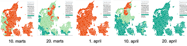 Udvikling i Cossack-Vejret fra marts til april